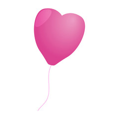 Obraz na płótnie Canvas Isolated heart shaped balloon