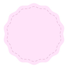 Isolated pink empty label