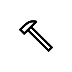 Hammer Industrial Outline Icon Logo Vector Illustration
