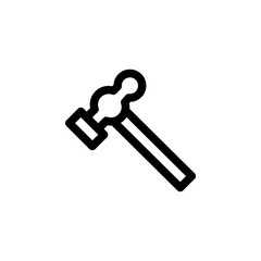 Hammer Industrial Outline Icon Logo Vector Illustration
