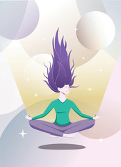 Girl meditating