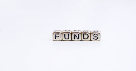 FUNDS concept word on white background