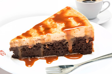 Chocoflan con cajeta