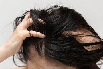 Obraz premium 頭皮ケア