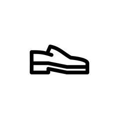 Formal Shoes Outline Icon Logo Vector Illustration
