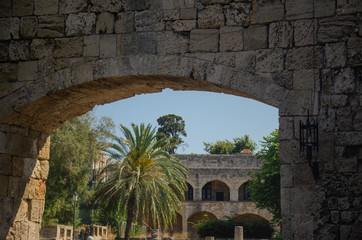 Naklejka premium the old town Rhodes Greece