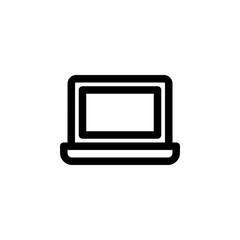 Laptop Technology Outline Icon Logo Vector Illustration
