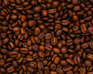 roasted coffee beans, can be used as a background
