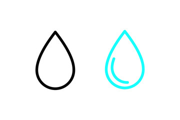 water drop icon symbol Flat vector illustration for graphic and web design.