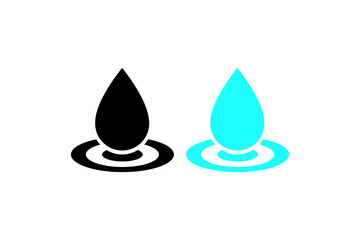 water drop icon symbol Flat vector illustration for graphic and web design.