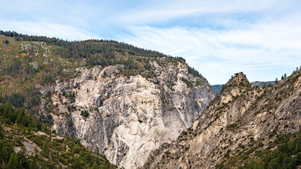 Fototapeta na wymiar Landscape on the trail to Half Dome in Yosemite National Park, California, USA