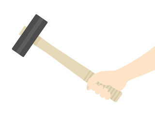 金槌を持つイラスト