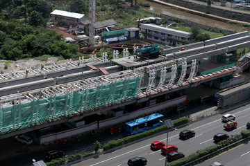 traffic at MT. Haryono street Jakarta, Indonesia 