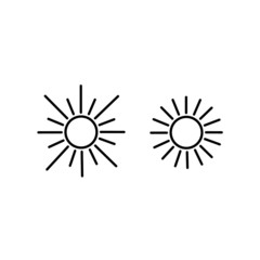 sun icon symbol Flat vector illustration for graphic and web design.
