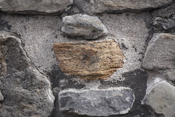 A beautiful rock pattern in an old wall.