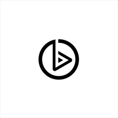 B play logo design concept Royalty Free Vector