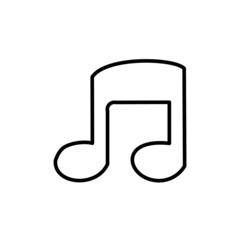 music note Icon symbol Flat vector illustration for graphic and web design.