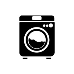 washing machine Icon symbol Flat vector illustration for graphic and web design.