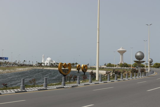 Road in the beach khobar Saudi Arabia