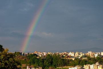 Rainbow over the City of Kathmandu
