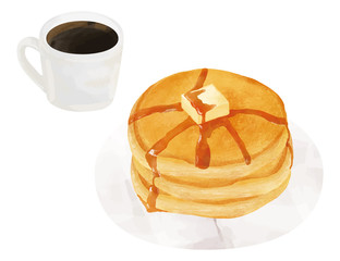 hotcake ホットケーキ　パンケーキ　イラスト