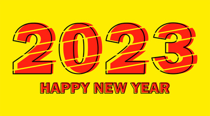 Happy New Year 2023 Design Template. Modern Design for Calendar, Invitations, Cards or Prints.