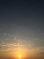 beautiful sunrise in the early morning