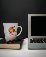 Fototapeta premium office black red