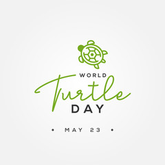 Turtle Day Vector Design Illustration