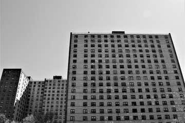 Fototapeta premium Architectual photo in an urban area in Bronx County New York