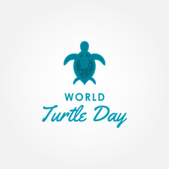 Turtle Day Vector Design Illustration