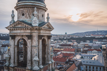 Obraz premium Aerial view of Budapest from St. Stephen's Basilica