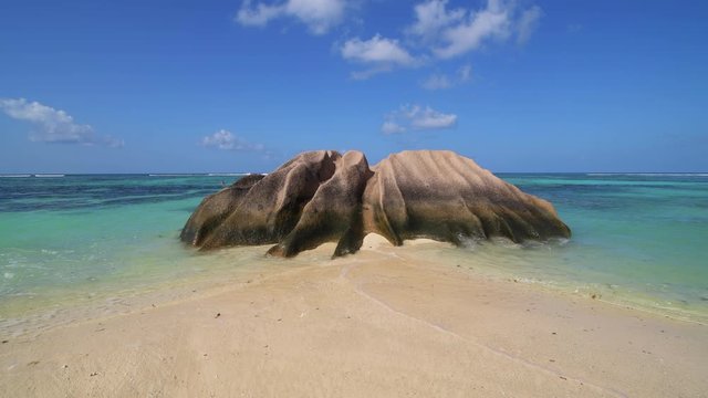 Rock formation at beach Anse Source d'Argent, Seychelles