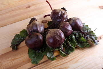 Beets on table