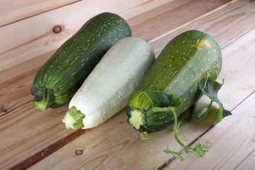 Squashes on table