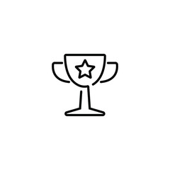 Reward trophy thin icon in trendy flat style isolated on white background. Symbol for your web site design, logo, app, UI. Vector illustration, EPS