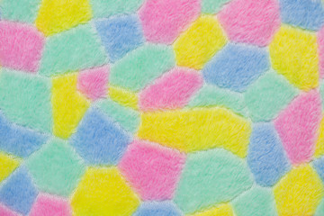 Velvet fabric with pastel colors
