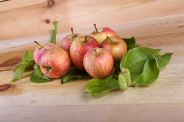 Apples on table