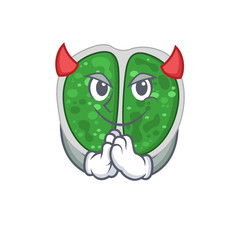 Chroococcales bacteria dressed as devil cartoon character design style