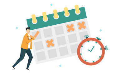 Important concepts of time management and appointment scheduling,Importance of time,Banner website landing page background