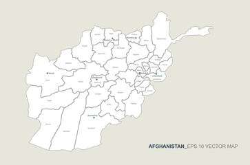 afghanistan map. vector map of afghanistan in central asia country.