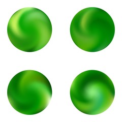 Set with mesh colorful round backgrounds.