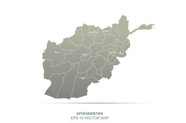 afghanistan map. vector map of afghanistan in central asia country.