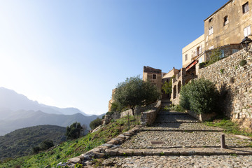 Fototapeta na wymiar Village de Sant'Antonino en Balagne, Haute-Corse