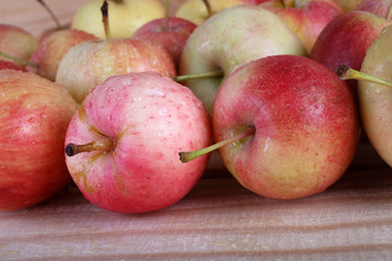 Apples on table