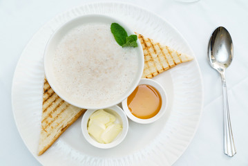 porridge with butter and honey