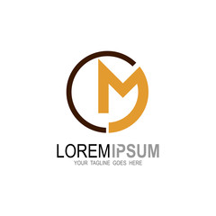 CM logo , M, C, MC logo template, Letter logo with business 