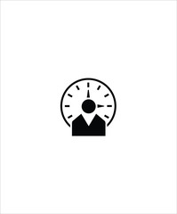 time management icon,vector best flat time management icon.