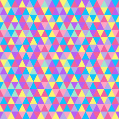Geometric Triangles Seamless Pattern - Colorful triangles repeating pattern design