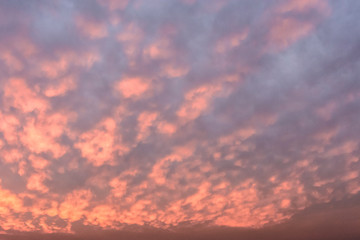 Sunset city at Santiago de Chile